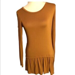 LOGO by Lori Goldstein dark mustard lounge top